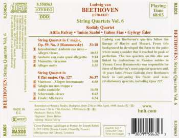 CD Ludwig van Beethoven: String Quartets Vol. 6 - Op. 59 No. 3 "Rasumovsky" • Quartet In E Flat Major, Op. 127 421744