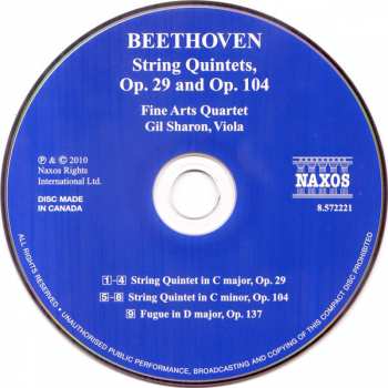CD Ludwig van Beethoven: String Quintets Op. 29 & Op. 104  187431