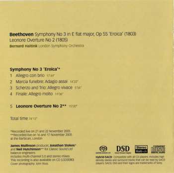 SACD Ludwig van Beethoven: Symphony No 3 'Eroica',  Leonore Overture No 2 304830
