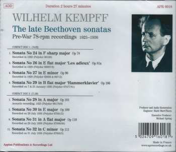 2CD Ludwig van Beethoven: The Late Beethoven Sonatas: Pre-War 78-rpm Recordings (1925-1936) 287118