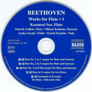 CD Ludwig van Beethoven: Works For Flute 1 233720