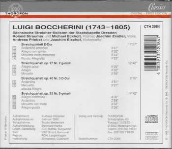 CD Luigi Boccherini: 3 Streichquartette - Streichquintett E-Dur 126180