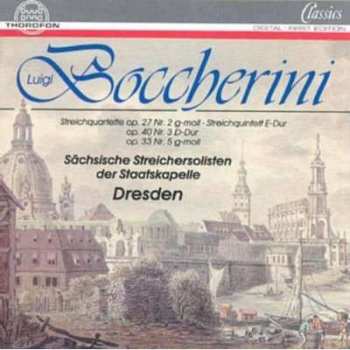 Album Luigi Boccherini: 3 Streichquartette - Streichquintett E-Dur