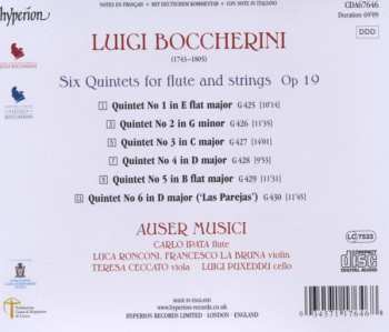 CD Luigi Boccherini: Flute Quintets Op 19 313841