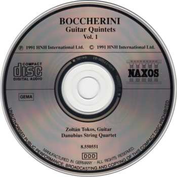 CD Luigi Boccherini: Guitar Quintets Vol. 1 453221