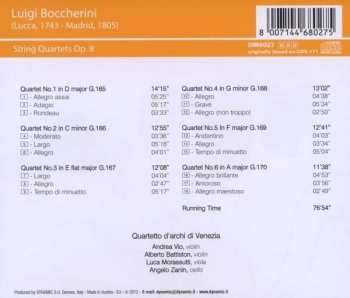 CD Luigi Boccherini: String Quartets Op.8 321121