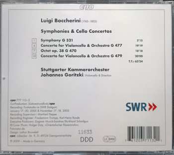 CD Luigi Boccherini: Luigi Boccherini Symphonies & Cello Concertos 436510