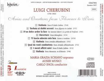 CD Luigi Cherubini: Arias And Overtures From Florence To Paris 329383