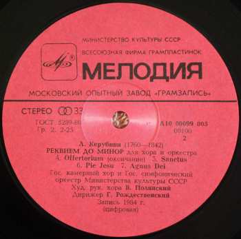 LP Luigi Cherubini: Requiem In C Minor 278890