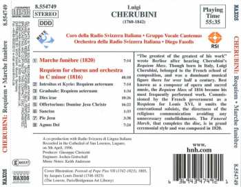 CD Luigi Cherubini: Requiem / Marche Funèbre 337320