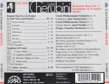 CD Luigi Cherubini: Requiem Mass No. 2 / Symphony In D Major / Médée 50736