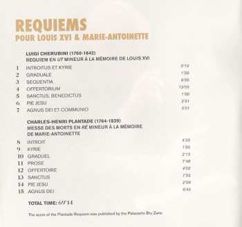 CD Luigi Cherubini: Requiems Pour Louis XVI & Marie-Antoinette 291257