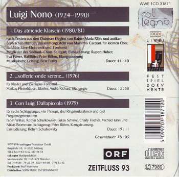 CD Luigi Nono: Das Atmende Klarsein / Sofferte Onde Serene / Con Luigi Dallapiccola 254397