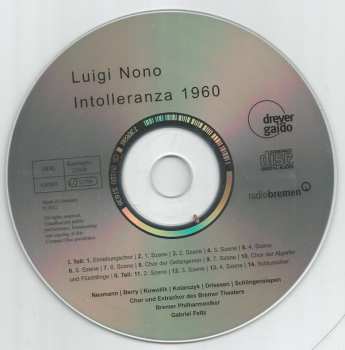 CD Luigi Nono: Intolleranza 1960 307931