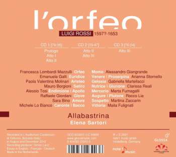 3CD Luigi Rossi: L'Orfeo 327418