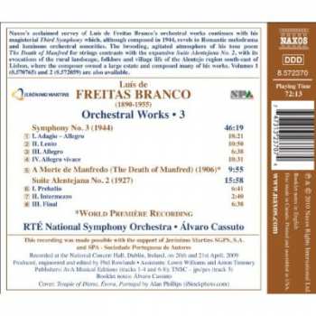 CD Luís de Freitas Branco: Symphony No. 3 • The Death Of Manfred • Suite Alentejana No. 2 274109