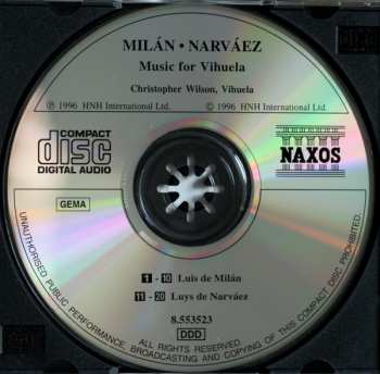 CD Luis De Milán: Music For Vihuela 431833