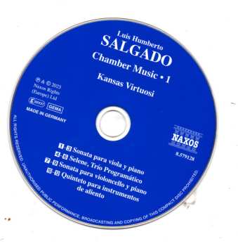 CD Luis Humberto Salgado: Chamber Music ● 1 - Viola Sonata, Selene, Cello Sonata, Woodwind Quintet 482567