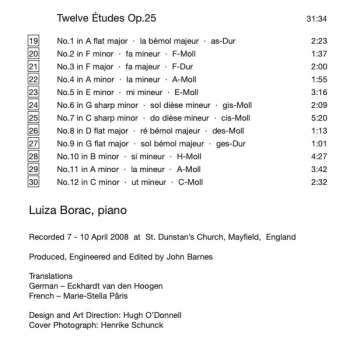CD Luiza Borac: Chopin Études / Six Polish Songs 520159