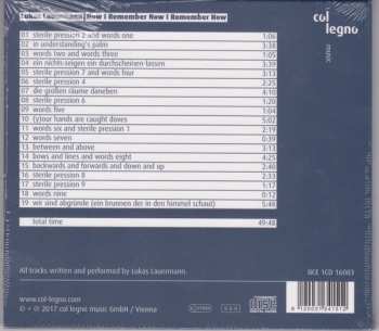 CD Lukas Lauermann: How I Remember Now I Remember How 283210