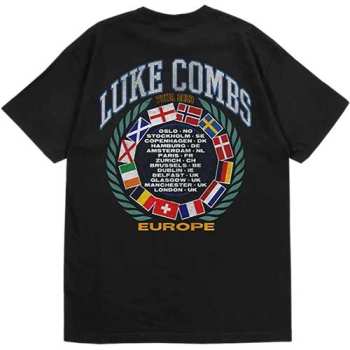 Merch Luke Combs: Luke Combs Unisex T-shirt: Tour '23 Flag (back Print & Ex-tour) (small) S
