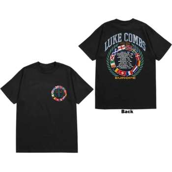 Merch Luke Combs: Luke Combs Unisex T-shirt: Tour '23 Flag (back Print & Ex-tour) (small) S