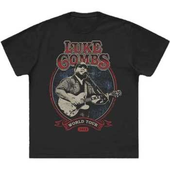 Merch Luke Combs: Luke Combs Unisex T-shirt: Tour '23 Guitar Photo (back Print & Ex-tour) (x-large) XL