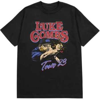 Merch Luke Combs: Luke Combs Unisex T-shirt: Tour '23 Smashing Beer (back Print & Ex-tour) (small) S
