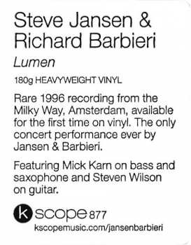 LP Jansen / Barbieri: Lumen 22264