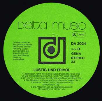 2LP Various: Lustig Und Frivol - Freche Lieder (Nur Für Erwachsene) (2xLP) 370928