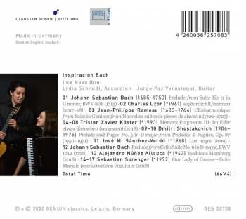 CD Lux Nova Duo: Inspiración Bach 434238