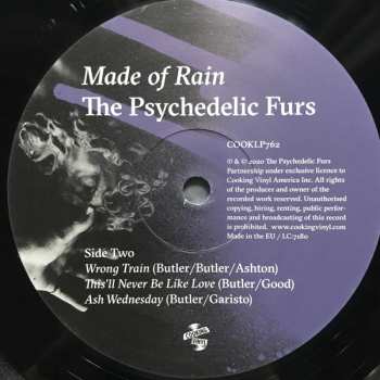 2LP The Psychedelic Furs: Made Of Rain 22448