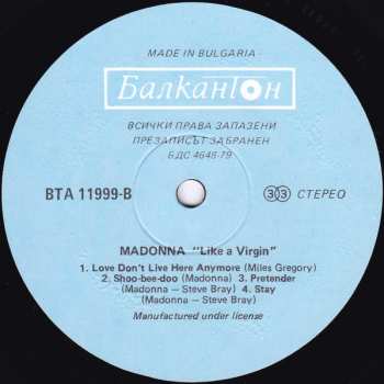 LP Madonna: Like A Virgin = Като Дева 425440