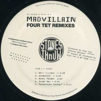 EP Madvillain: Four Tet Remixes 144109