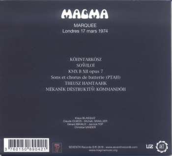 2CD Magma: Marquee Londres 17 Mars 1974 196303