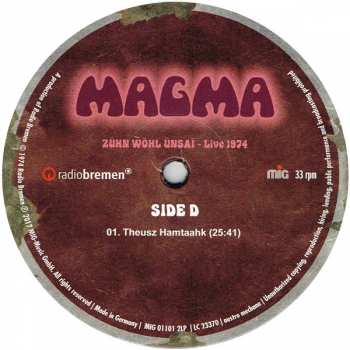 2LP Magma: Zühn Ẁöhl Ünsaï - Live 1974 LTD 75813