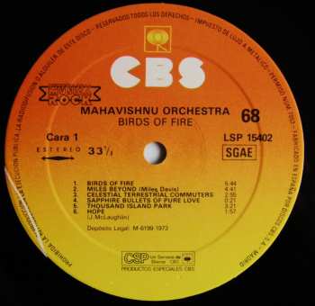 LP Mahavishnu Orchestra: Birds Of Fire 