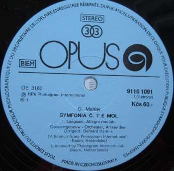 2LP/Box Set Gustav Mahler: Symphony No. 7 525461