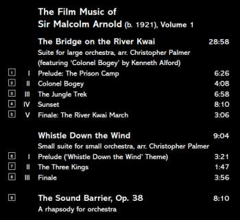 CD Malcolm Arnold: The Film Music Of Sir Malcolm Arnold, Vol. 1 (The Bridge On The River Kwai / The Inn Of The Sixth Happiness / Whistle Down The Wind / Hobson's Choice / The Sound Barrier) 433014