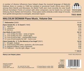 CD Malcolm Dedman: Piano Music, Volume One 475213