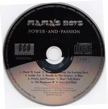CD Mama's Boys: Power And Passion 28538