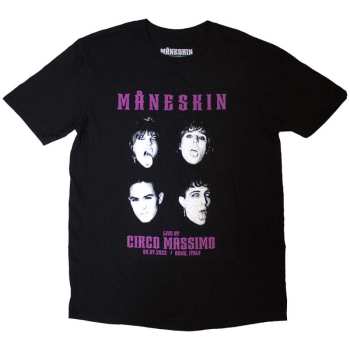 Merch Måneskin: Maneskin Unisex T-shirt: Live At Circo Massimo 2022 Faces (ex-tour) (medium) M