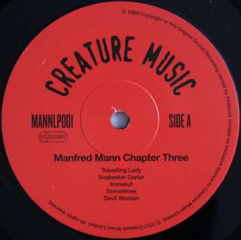 LP Manfred Mann Chapter Three: Manfred Mann Chapter Three 6801