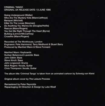 CD Manfred Mann's Earth Band: Criminal Tango 255647