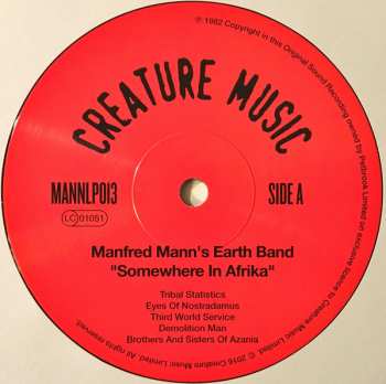 LP Manfred Mann's Earth Band: Somewhere In Afrika 74429