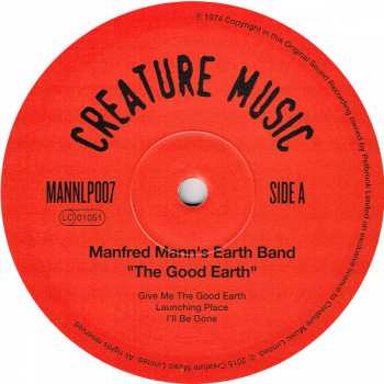 LP Manfred Mann's Earth Band: The Good Earth 80215