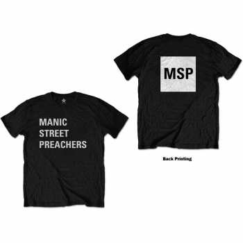 Merch Manic Street Preachers: Tričko Block Logo Manic Street Preachers  XL