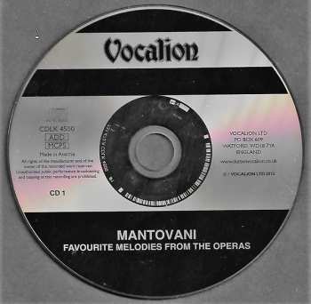 2CD Mantovani And His Orchestra: Mantovani Plays The Immortal Classics / An Album Of Favourite Melodies From The Operas 120241