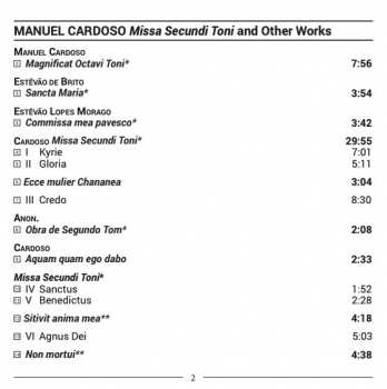CD Manuel Cardoso: Missa Secundi Toni And Other Works 407712