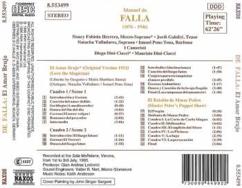 CD Manuel de Falla: El Amor Brujo - El Retablo De Maese Pedro 320310